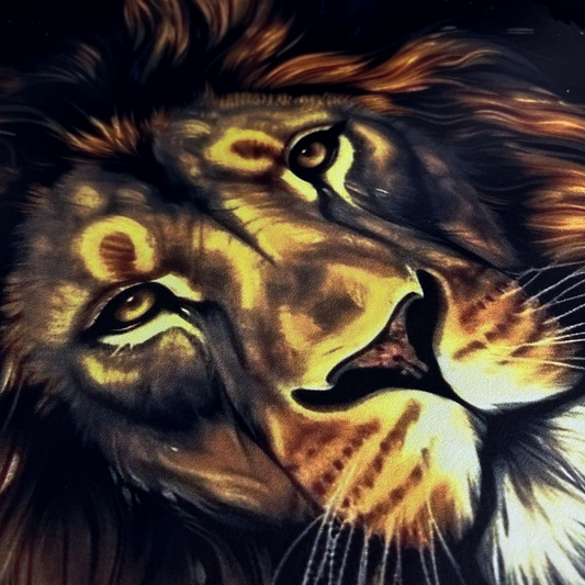 Camiseta Masculina Preta Leão Dourado